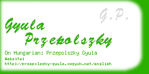 gyula przepolszky business card
